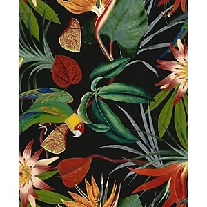 image of Superfresco Easy Parrot Wallpaper Black