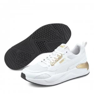 image of Puma XRay Squared Trainers Ladies - White/Gold