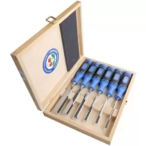 Ripping chisel set, 1008 in wooden box, 6 Piece. Kirschen 1108000