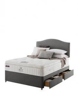 Image of Rest Assured Richborough Latex Pillowtop Divan Bed With Storage Options - Medium