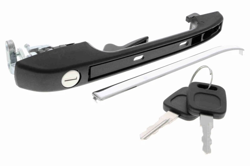Image of VAICO V10-6149 Door Handle Right Front, black, with key, Original VAICO Quality Door Handle (1373)