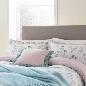 Image of Helena Springfield Clairemont Kingsize Duvet Cover Set, Duck Egg and Pink