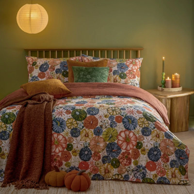 Image of Picking Patch Pumpkin Duvet Cover Set Pecan, Pecan / Double