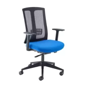 image of Ronan mesh back operators chair with fixed arms - blue