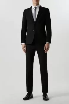 image of Mens Skinny Fit Black Essential Suit Jacket