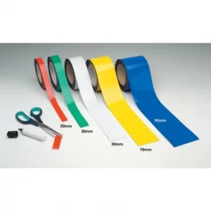 image of Magnetic Easy Wipe Racking Strip Yellow 30MMX10M