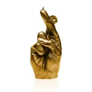 Image of Hand CRS Fingers Crossed Candle – Gold