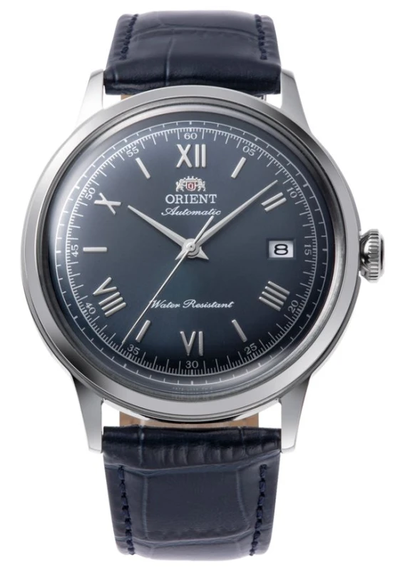 Image of Orient RA-AC0024L30B Bambino Automatic Blue Leather Strap Watch - W2981