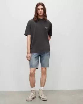 Image of AllSaints Switch Denim Shorts