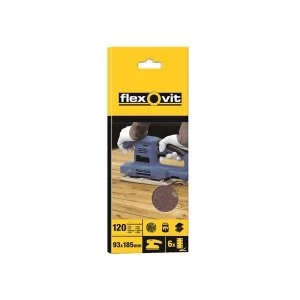 Image of Flexovit 1/3 Sanding Sheets Perforated Coarse 50 Grit (Pack of 10)