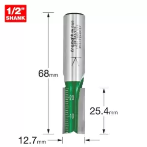 Image of Trend CRAFTPRO Two Flute Straight Router Cutter 12.7mm 25.4mm 1/2"