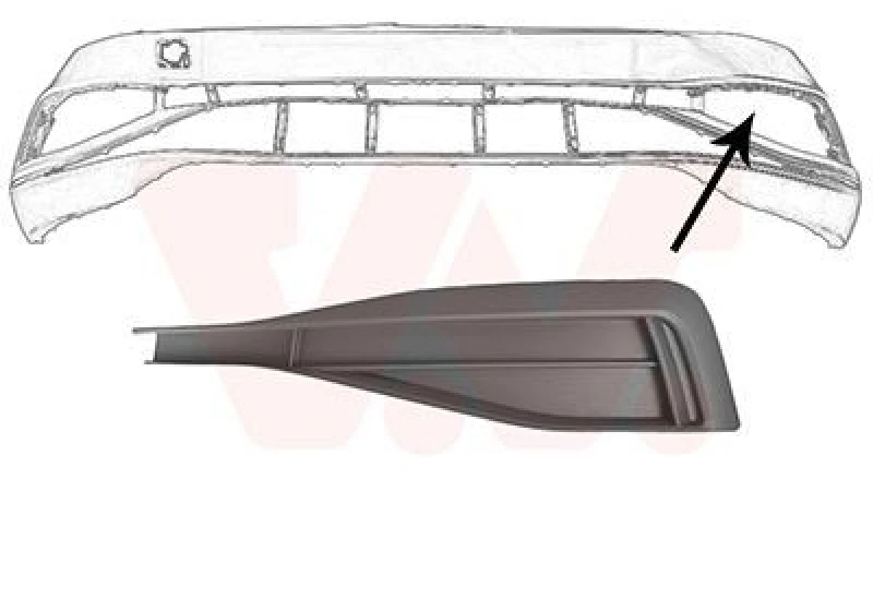 Image of VAN WEZEL Bumper grill VAN WEZEL 5749593