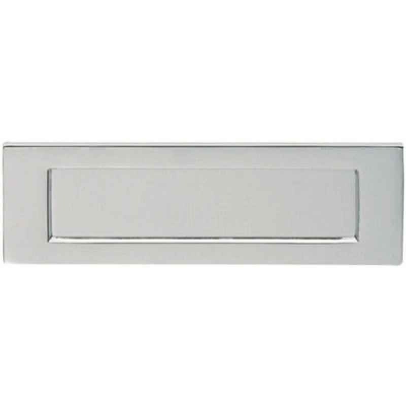 Image of Loops Inward Opening Letterbox Plate 242mm Fixing Centres 278 x 95mm Polished Chrome Multi