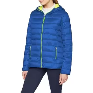 Image of Result Urban Womens/Ladies Snowbird Hooded Jacket (2XL) (Ocean/Lime)