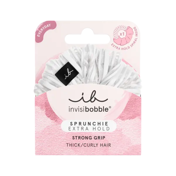 image of Invisibobble Sprunchie Extra Hold Pure White