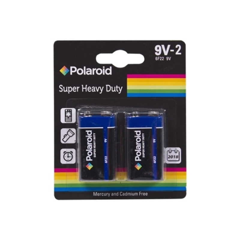 Image of Polaroid 2pk 9V Heavy Duty Battery