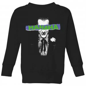 Image of DC Comics Batman Joker The Greatest Stories Kids Sweatshirt in Black - 9-10 Years