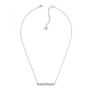 image of Ladies Adore Silver Plated Mixed Crystal Bar Necklace