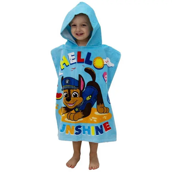 image of Paw Patrol Paw Patrol Summer Beach Bathroom Poncho Unclassified One Size Blue 77994218000