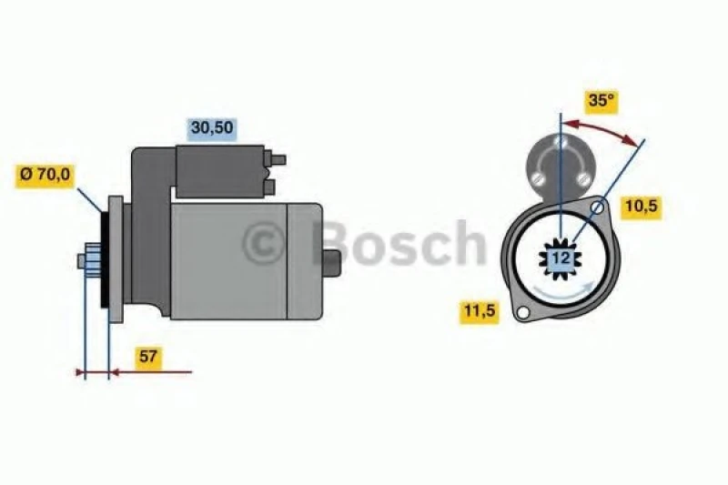 Image of Starter motor Bosch 0 986 023 540