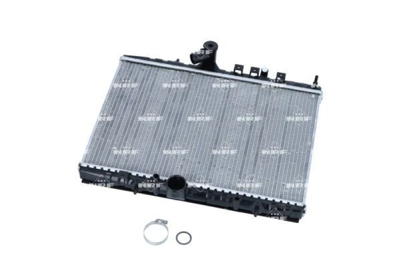 Image of NRF 55346 Engine radiator EASY FIT Brazed cooling fins, Aluminium, with mounting parts Aluminium Radiator,engine cooling (470)