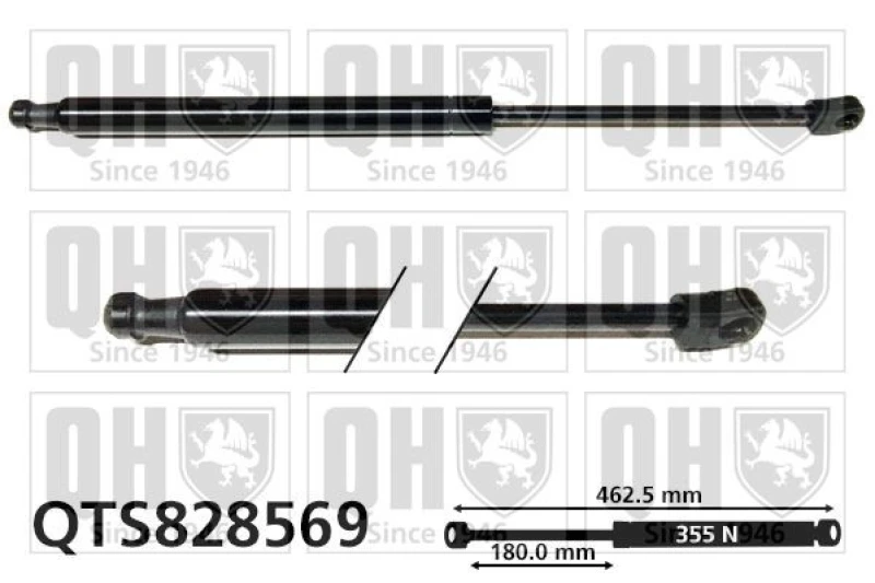 Image of QUINTON HAZELL Tailgate strut QUINTON HAZELL QTS828569
