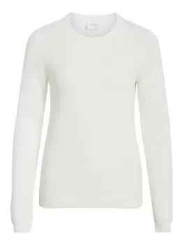 Image of VILA Texture Knitted Pullover Women White