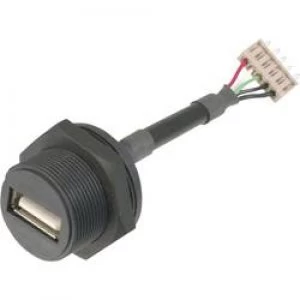 Image of ASSMANN WSW A USB APFS USB Connector 2.0 IP67 Socket build in USB A socket to 5 pin.Connector