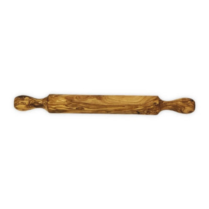 Image of Verano Spanish Ceramics Olive Wood Natural Grained Kitchen Baking Wooden Rolling Pin 40cm Natural unisex