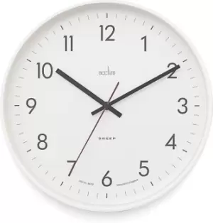 Image of Aster Non-Ticking Sweep Sleek 30cm Wall Clock