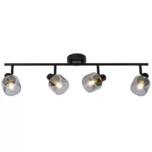 image of Lucide BJORN - Ceiling Spotlight Bar - 4xE14 - Black