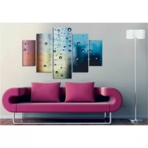 Image of ST056 Multicolor Decorative MDF Painting (5 Pieces)