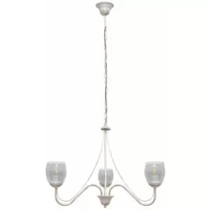 Helam Lighting - Helam Allena Multi Arm Pendant Ceiling Light White, Gold, Smokey 50cm