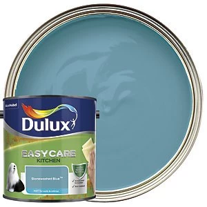 Image of Dulux Easycare Kitchen Stonewashed Blue Matt Emulsion Paint 2.5L
