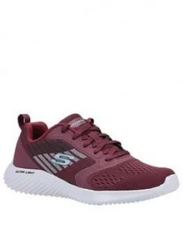 Image of Skechers Bounder Lace Up Trainers - Red