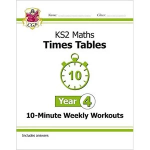 Image of New KS2 Maths: Times Tables 10-Minute Weekly Workouts - Year 4 by CGP Books (Paperback, 2017)