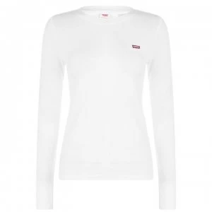 Image of Levis Long Sleeve Baby T Shirt - White