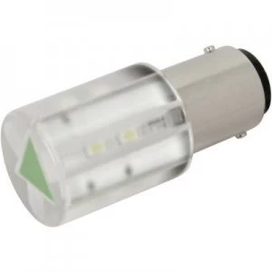 image of LED bulb BA15d Green 230 V AC 280 mcd CML