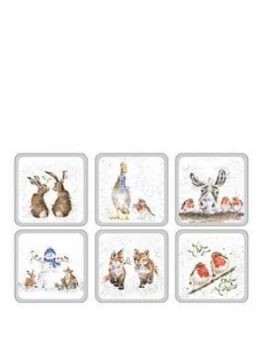 image of Royal Worcester Wrendale Christmas Coasters