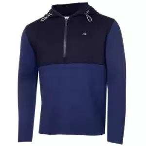 Image of Calvin Klein Golf Hooded Sweatshirt - Blue