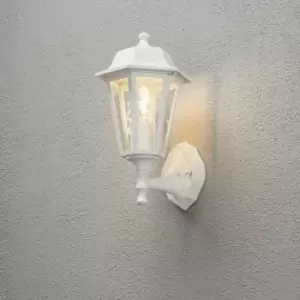 Image of Konstsmide Lighting - Konstsmide Budget Outdoor Tall Lantern Up Light Matt White, IP23