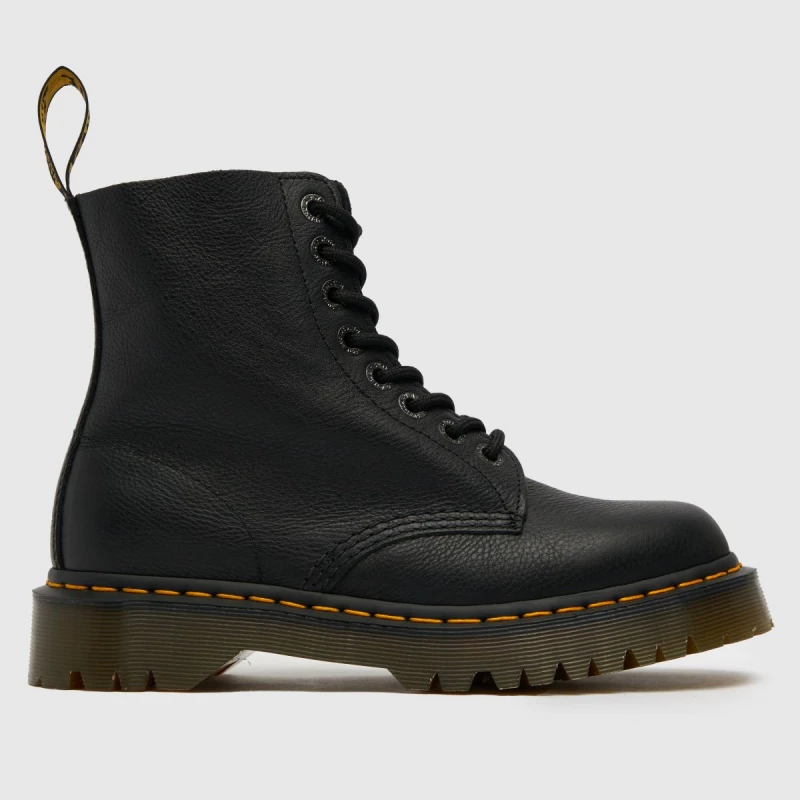 Image of Dr. Martens Womens Bex 8 Eye Boots Black Pisa, 3