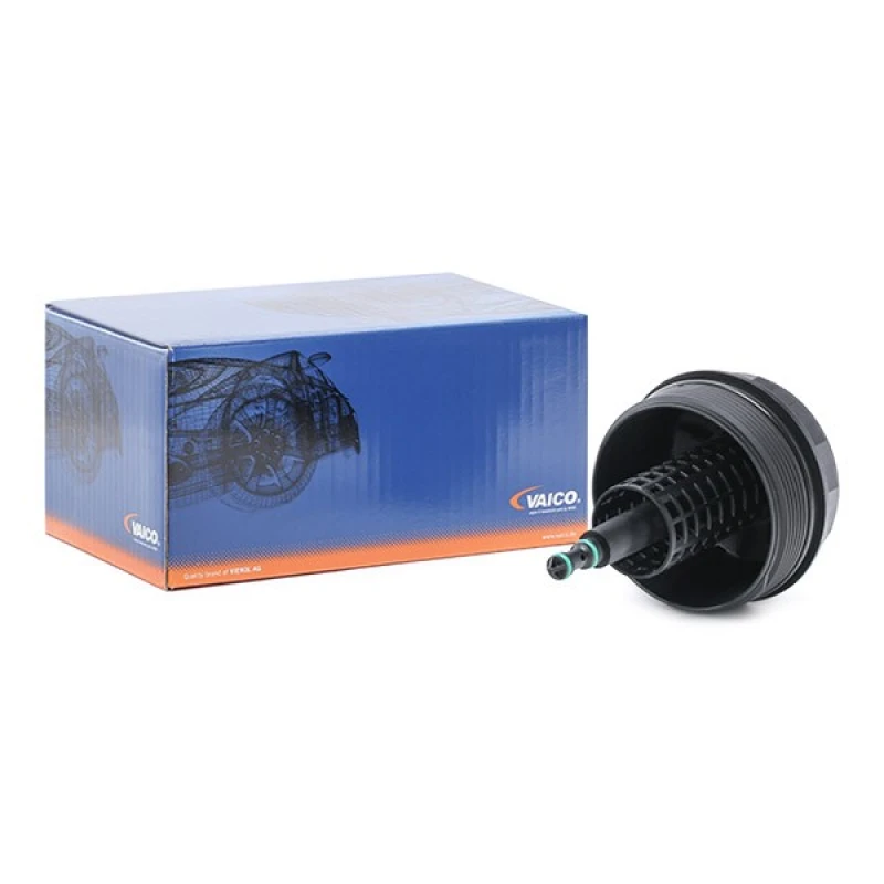 Image of VAICO V20-1802 Cover, oil filter housing Original VAICO Quality Cover,oil filter housing (3323)