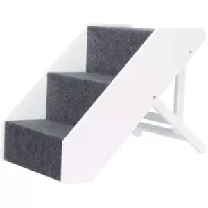 image of Pet Stairs Height Adjustable mdf Trixie White