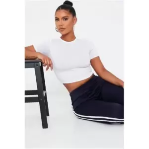 Image of I Saw It First White Fitted Crop T-Shirt - White