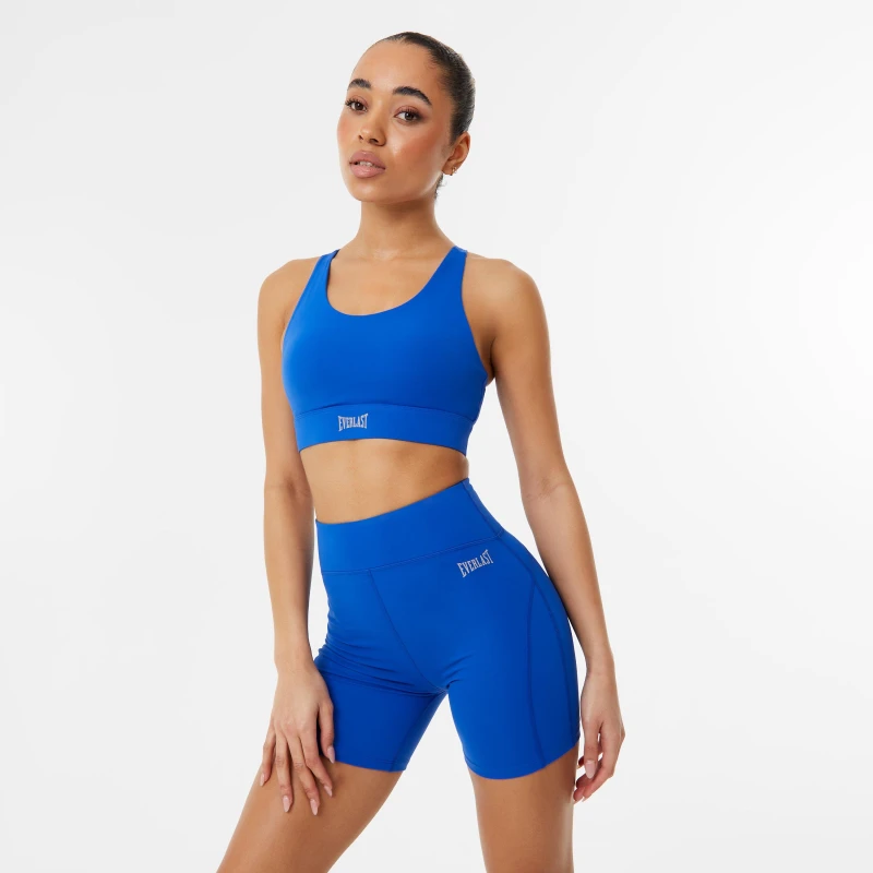 Image of Everlast Contour Panel Shorts Womens - Blue Blue 8