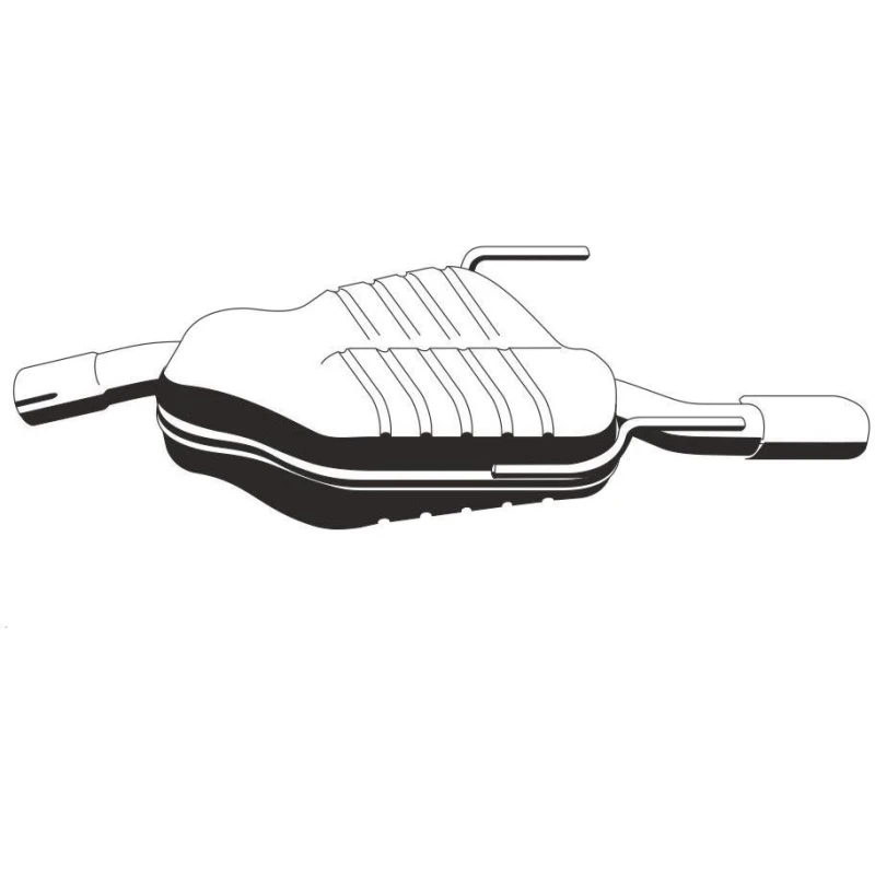 Image of 4MAX 0219-01-17635P Rear silencer Rear, with exhaust tip End Silencer (3437)