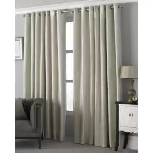 Image of Riva Home Hurlingham Ringtop Eyelet Curtains (229 x 137cm) (Champagne)
