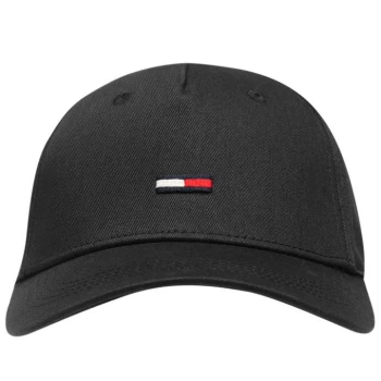 Image of Tommy Jeans Embroidered Flag Cap - Black