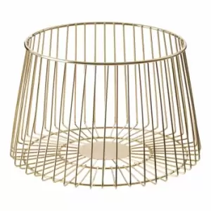 Image of Premier Housewares Fruit Basket, Matte Gold Finish, Small